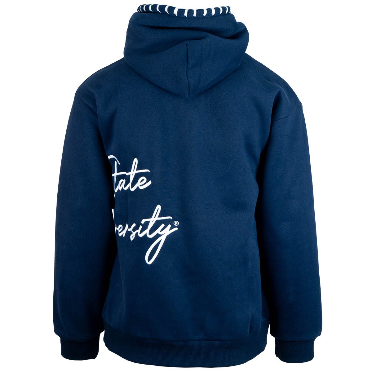 Women's Utah State University embroidered side script navy sweatshirt hoodie